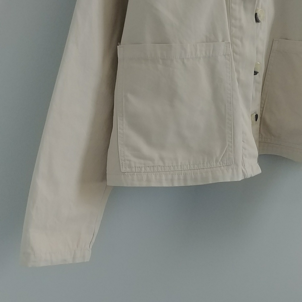 A.N.A Cropped Button Front Tan Jacket - Picture 3 of 8